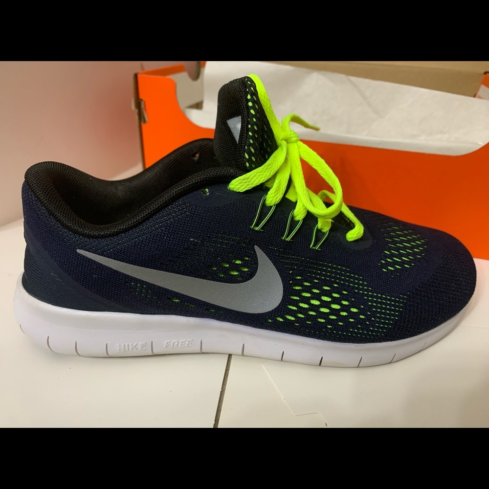 Nike Free Run Blue and Yellow